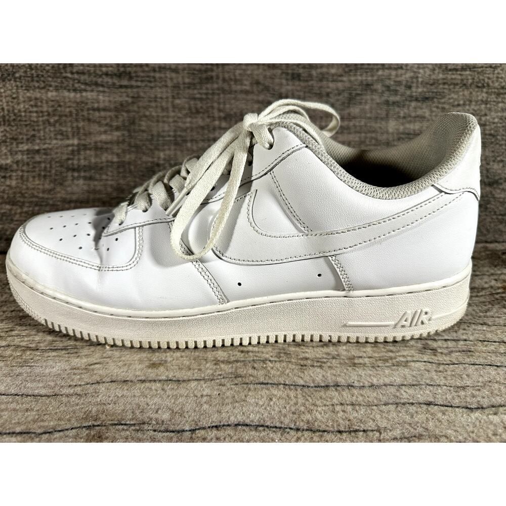 Nike Air Force One ‘07 Size 13 White Casual Sneaker Shoe Pre-Owned Cw2288-111 - Picture 7 of 11